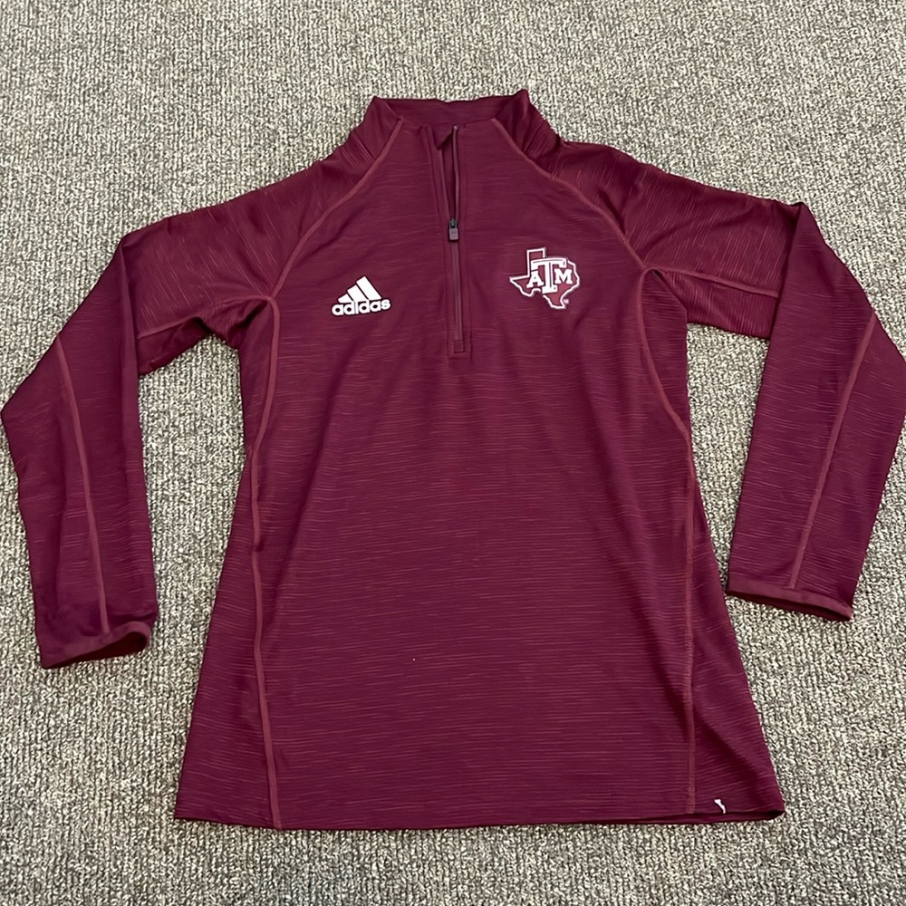 Adidas A&M maroon quarter zip